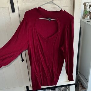 Torrid Burgundy Cutout Sweater
